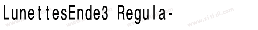 LunettesEnde3 Regula字体转换